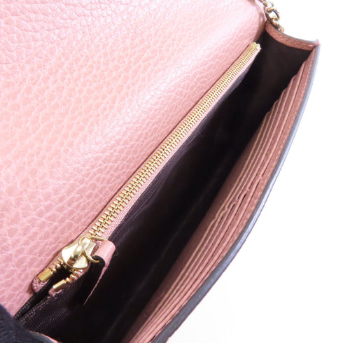 GUCCI GG GHW Chain Shoulder Bag Crossbody 466506 Calfskin Leather Pink