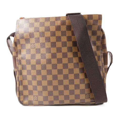 LOUIS VUITTON LV GHW Naviglio Shoulder Messenger Bag N45255 Damier Brown v2