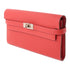 HERMES PHW Kelly Wallet Chevre Leather Red
