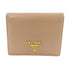 PRADA GHW Wallet 1MV204 Saffiano Leather Beige