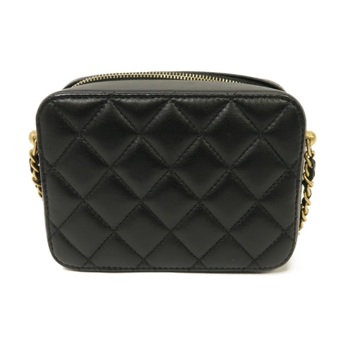 CHANEL Quilted CC Chain Camera Bag Ball Shoulder Bag AP2463 Caviar Leather Black