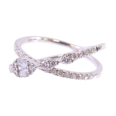 Jewelry 0.07ct/0.35ct Diamond Ring US#5.75 18K Rose Gold