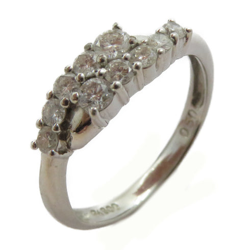 FINE JEWELRY 0.50ct Diamond Ring Platinum PT950 Platinum US#6.25