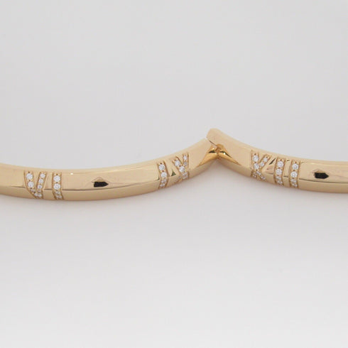 TIFFANY&CO Atlas x Closed Narrow Hinged Bangle 68174163 0.33ct Diamond 18KPG