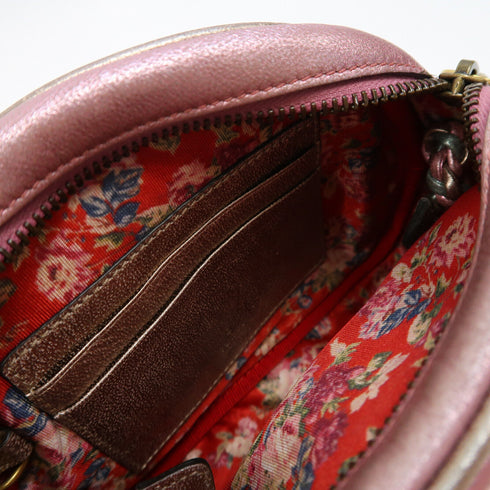 GUCCI GG GHW SHW Shoulder Bag Crossbody 534951 Calfskin Leather Green Pink