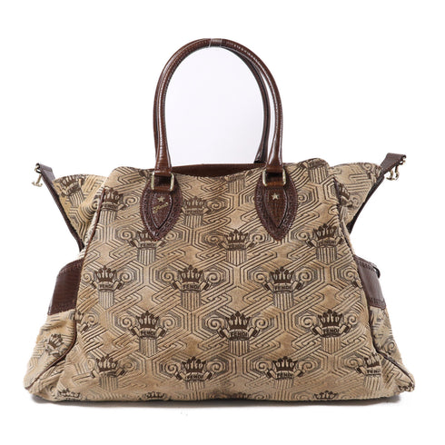 FENDI GHW Shoulder Bag Horsehair Brown