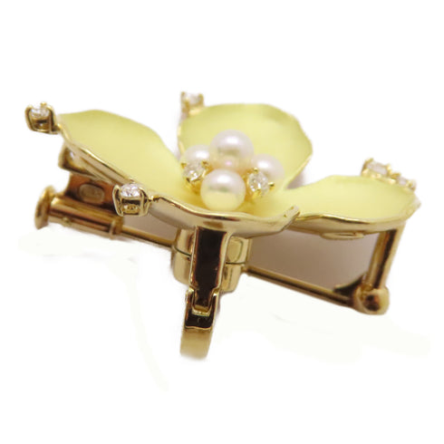 FINE JEWELRY 0.21ct Diamond Brooch 18K Yellow Gold 7.9g