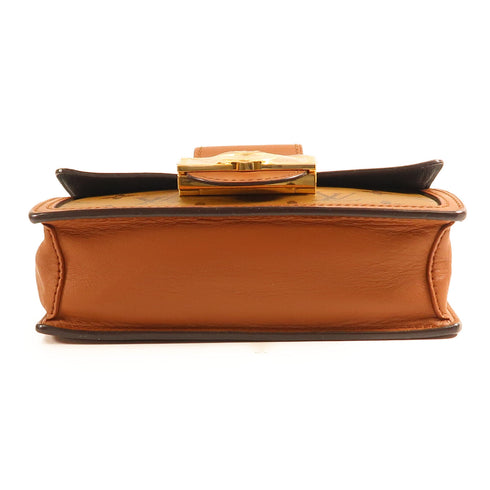 LOUIS VUITTON LV GHW Dauphine Chain Shoulder Bag M68746 Monogram Reverse Brown v1