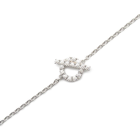HERMES 0.55ct Finesse ST Diamond Bracelet H219410B 18K White Gold
