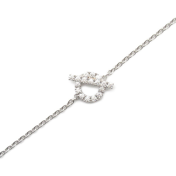 HERMES 0.55ct Finesse ST Diamond Bracelet H219410B 18K White Gold