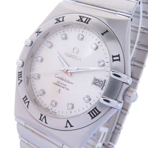 OMEGA Constellation 38mm Automatic Watch Diamond Stainless Steel Silver Color
