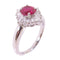 FINE JEWELRY 1.10ct Ruby 0.38ct Diamond Ring US#5.75 PT900 Platinum