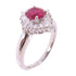 FINE JEWELRY 1.10ct Ruby 0.38ct Diamond Ring US#5.75 PT900 Platinum