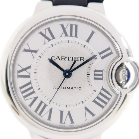 CARTIER Ballon Bleu Automatic Watch W6920085 Stainless Steel/Leather Silver