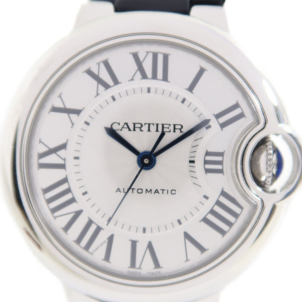 CARTIER Ballon Bleu Automatic Watch W6920085 Stainless Steel/Leather Silver