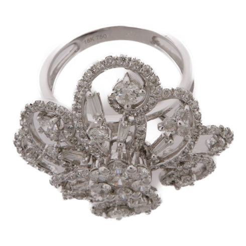 JEWELRY Diamond Ring 18K White Gold US#6.5