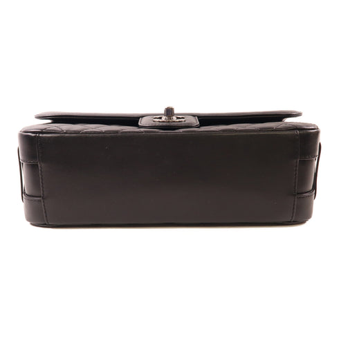 CHANEL CC SHW Chain Shoulder Bag Calfskin Leather Black v11