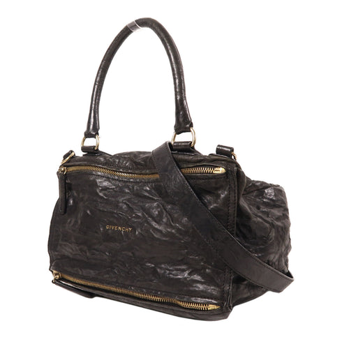 GIVENCHY Pandora 2 Way Shoulder Bag Calfskin Leather Black