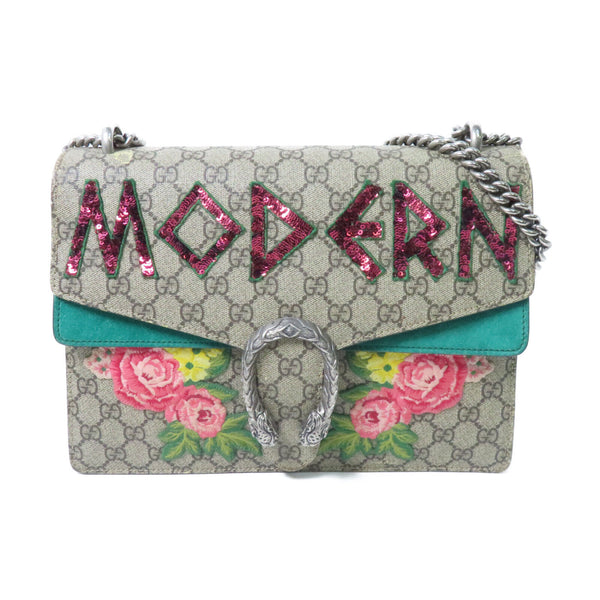 GUCCI GG SHW Dionysus Chain Shoulder Bag 403348 Coated Canvas Brown Multicolor