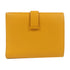 HERMES GHW Wallet Epsom Leather Yellow