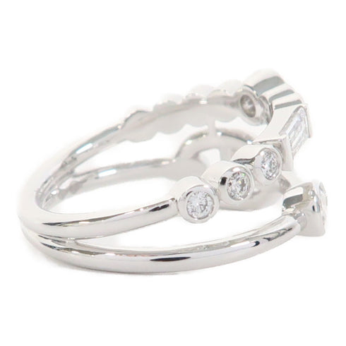 HERMES Chaine d'Ancre Chaos Fancy Ring 18K White Gold #51 #US5.75