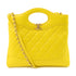 CHANEL Quilted GHW CC Chanel 31 Mini Shopping Bag Calfskin Leather AS4133 Yellow