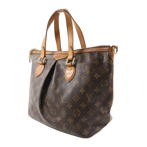 LOUIS VUITTON LV GHW Palermo PM 2 Way Shoulder Bag M40145 Monogram Brown v11