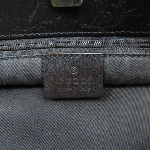 GUCCI GG GHW Shoulder Bag Canvas Brown