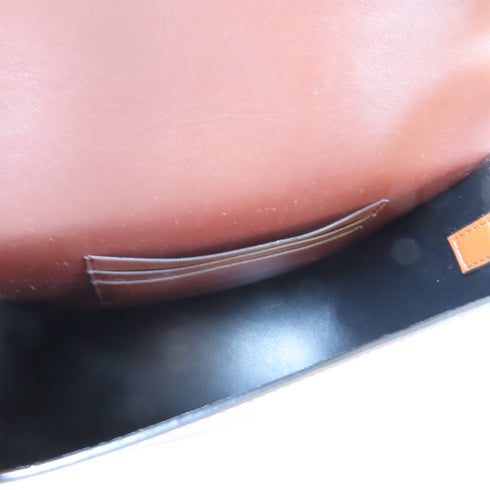 LOEWE GHW Heel Dou Shoulder Bag A894A01X02 Calfskin Leather Brown