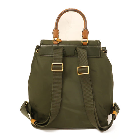 Tory Burch GHW Backpack Rucksack Nylon Green