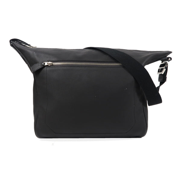 HERMES PHW Cityslide Shoulder Bag 070330CB Leather Black