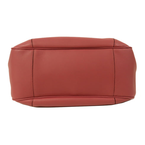 Salvatore Ferragamo GHW Shoulder Bag Calfskin Leather Pink