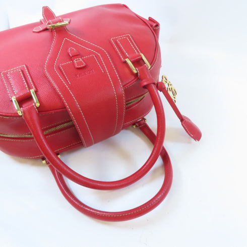 LOEWE GHW Bolso Rojo Handbag Shoulder Bag Calfskin Leather Red