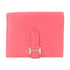 HERMES PHW Bearn Compact Bifold Wallet Chevre Leather Rose Azalee Pink