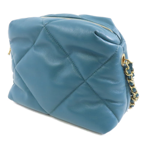 CHANEL Quilted CC GHW Chain Shoulder Bag Crossbody Lambskin Leather Green