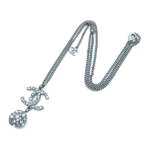 Chanel Necklace Metal Grey 0782 TEST