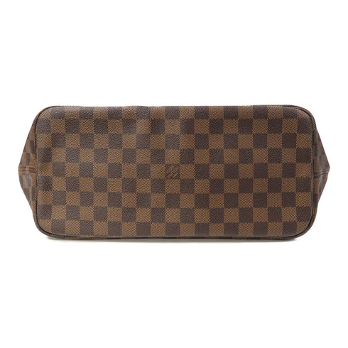 LOUIS VUITTON LV GHW Neverfull MM Shoulder Tote Bag N51105 Damier Ebene Brown v1