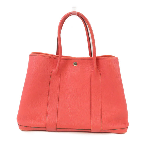 HERMES PHW Garden Party PM Tote Bag Handbag Negonda Leather Bougainvillier