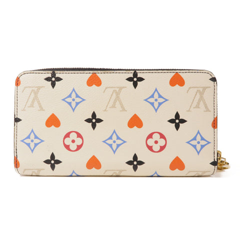 LOUIS VUITTON LV GHW Zippy Wallet Long Wallet M57491 Monogram Game On White