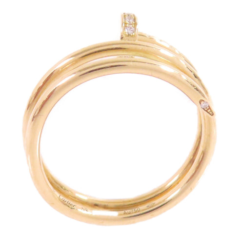 CARTIER Juste Un Clou Diamond Ring Cartier#59 US#8.5 Ring CUH920 18K Yellow Gold