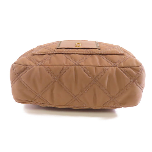 MARC JACOBS GHW Shoulder Bag Nylon Brown