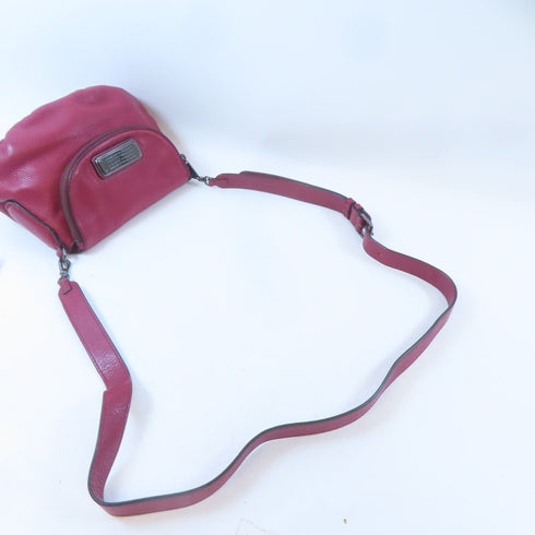 MARC BY MARC JACOBS Mini Natasha Crossbody Shoulder Bag Leather Red