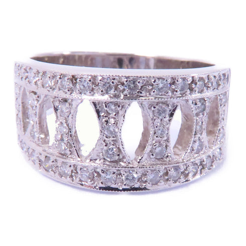 Fine Jewelry Diamond Ring Accessories US#7 18K White Gold