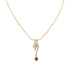 FINE JEWELRY 8.84g Ruby Necklace 18K Yellow Gold #40cm