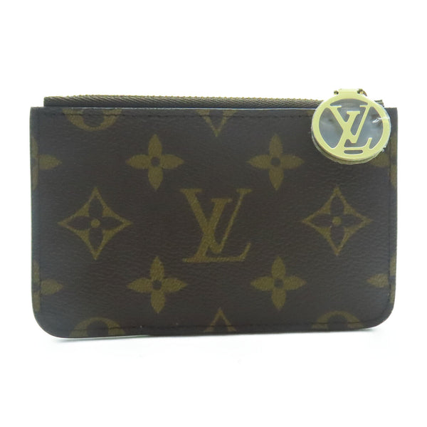 LOUIS VUITTON LV GHW Romy Card Case M82939 Monogram Brown Green