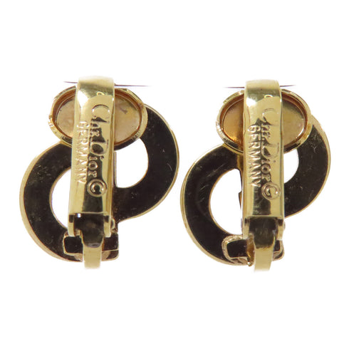 Christian Dior CD Earrings Metal Gold