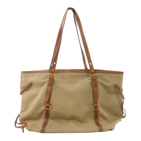PRADA GHW Tote Bag Handbag BR4252 Canvas Brown