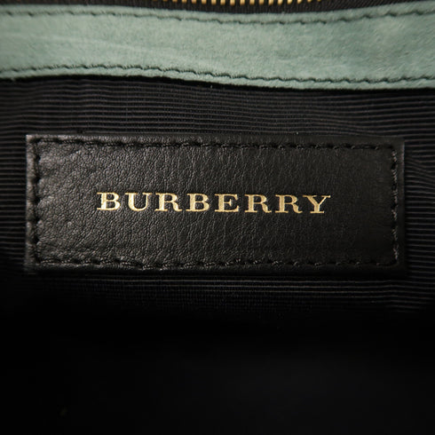 BURBERRY GHW Shoulder Bag Calfskin Leather Blue