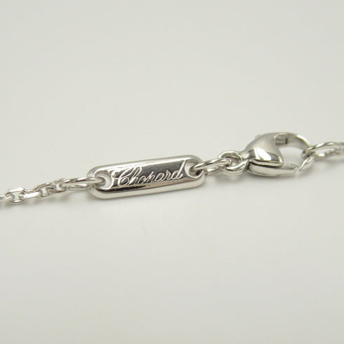 Chopard Happy Diamond Clover Necklace 17.9g 18K White Pink Gold