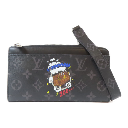 LOUIS VUITTON LV SHW Zippy Dragonne Wallet M80994 Monogram Eclipse Black